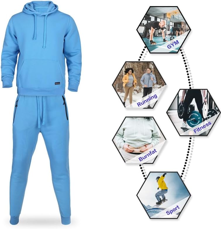 Men's Tracksuit 2 Piece Athletic Hoodies Sport Jogging Suits With Pockets