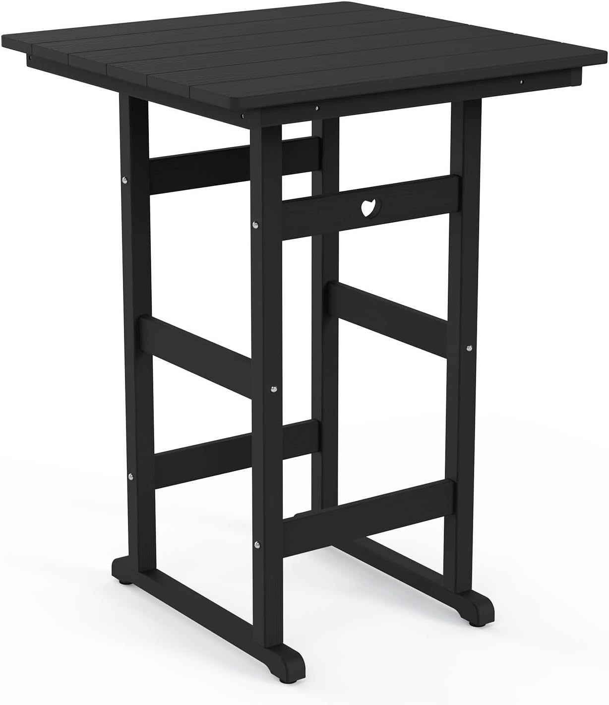 3 Piece Bar Height Patio Table and Chairs Set Weather Resistant HDPE Navy