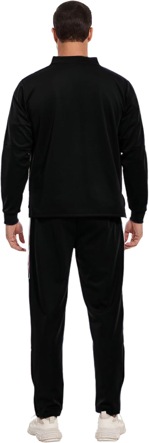 2 Piece Casual Sweat Jogging Suit Set Athletic Full Zip Hoodies