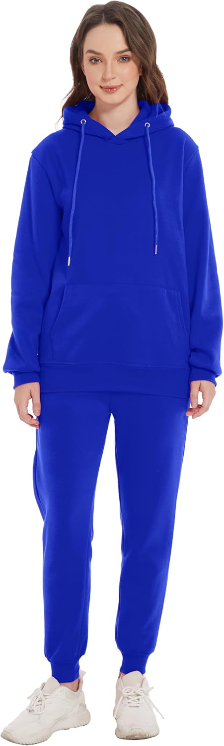 Hooded Sweatshirt 2 Pieces Set Casual Athletic Jogging Clothes