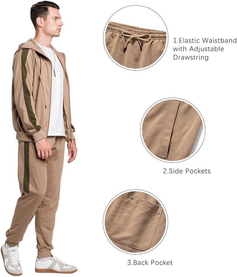 2 Piece Casual Tracksuits Camo Hoodie Jogging Sweatpants Suit
