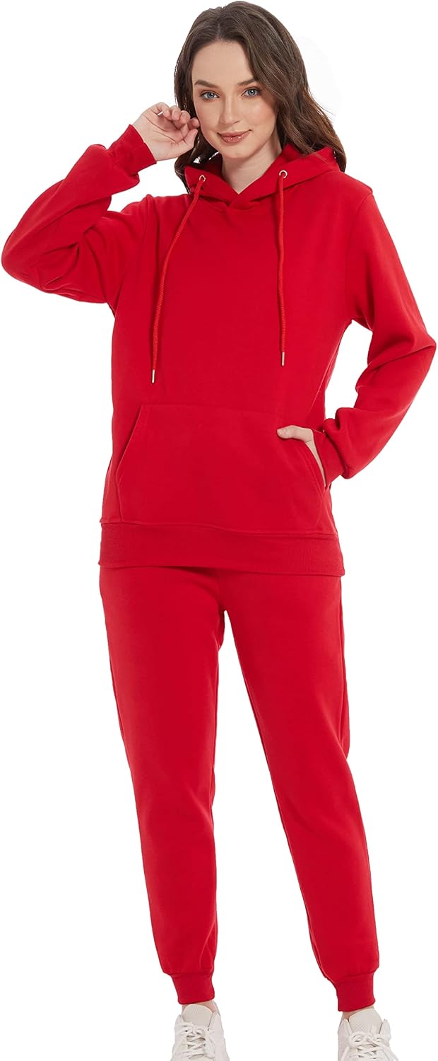 Hooded Sweatshirt 2 Pieces Set Casual Athletic Jogging Clothes