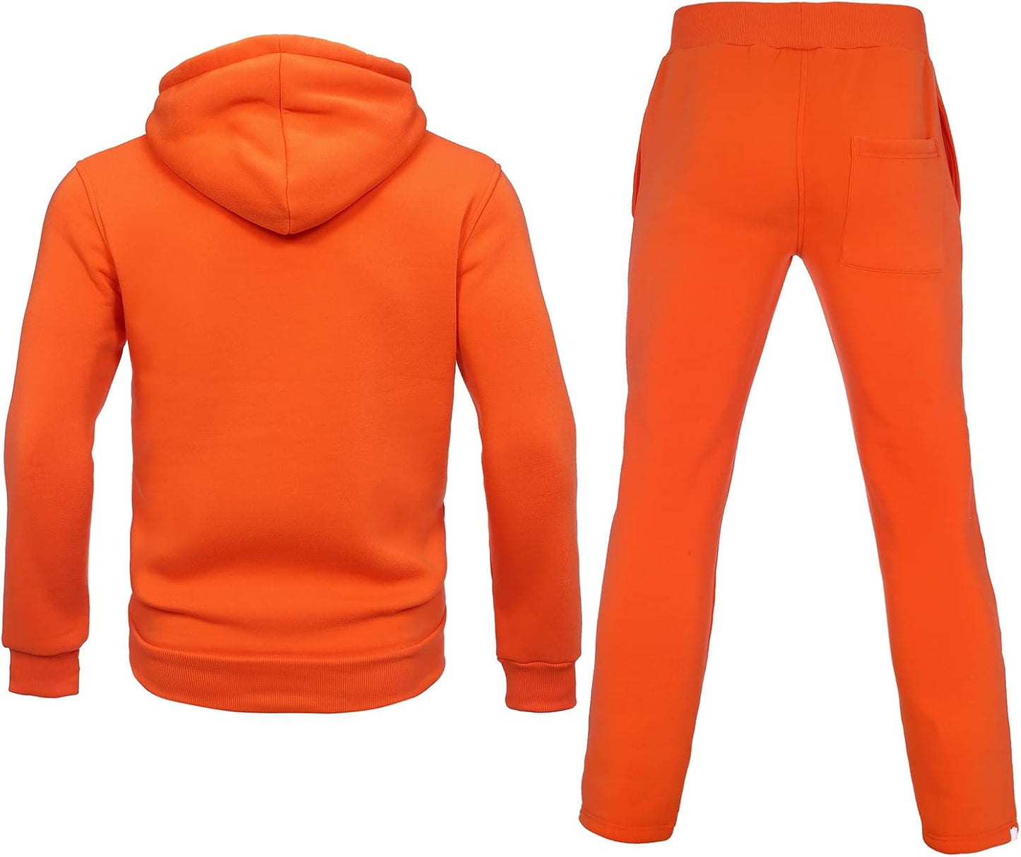 2 Piece Casual Sweat Jogging Suit Set Athletic Full Zip Hoodies