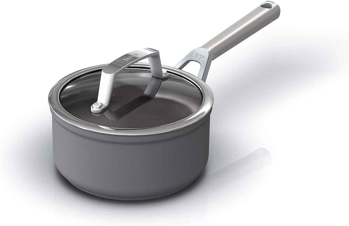 13 Piece Foodi NeverStick Hard Anodized Nonstick Cookware Set Oven Safe Grey