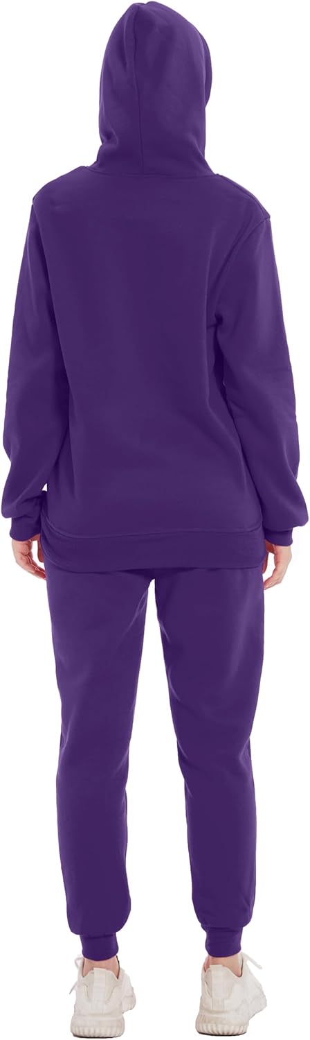 Hooded Sweatshirt 2 Pieces Set Casual Athletic Jogging Clothes