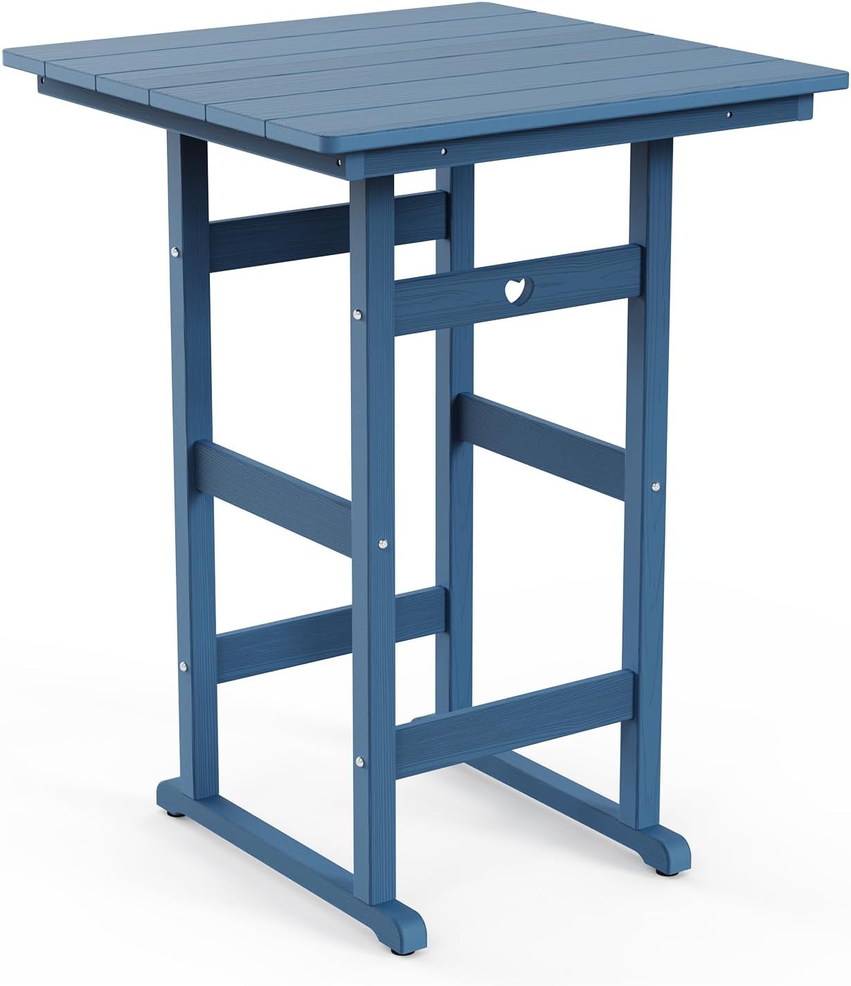 3 Piece Bar Height Patio Table and Chairs Set Weather Resistant HDPE Navy