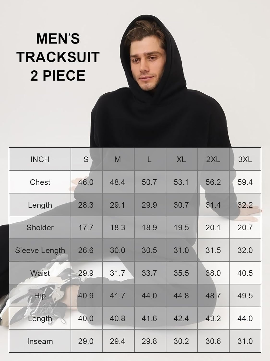 Men's Tracksuits 2 Piece sweatsuits Full Zip Hoodie Sweat suits
