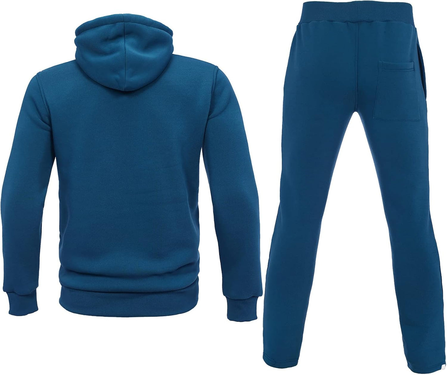 2 Piece Casual Sweat Jogging Suit Set Athletic Full Zip Hoodies