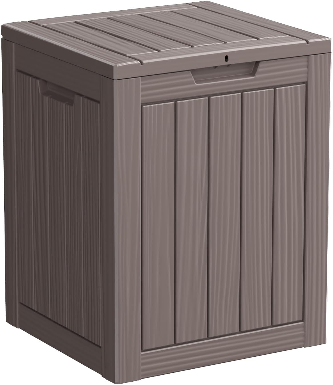 100 Gallon Resin Deck Box Lockable Waterproof Outdoor Storage Black