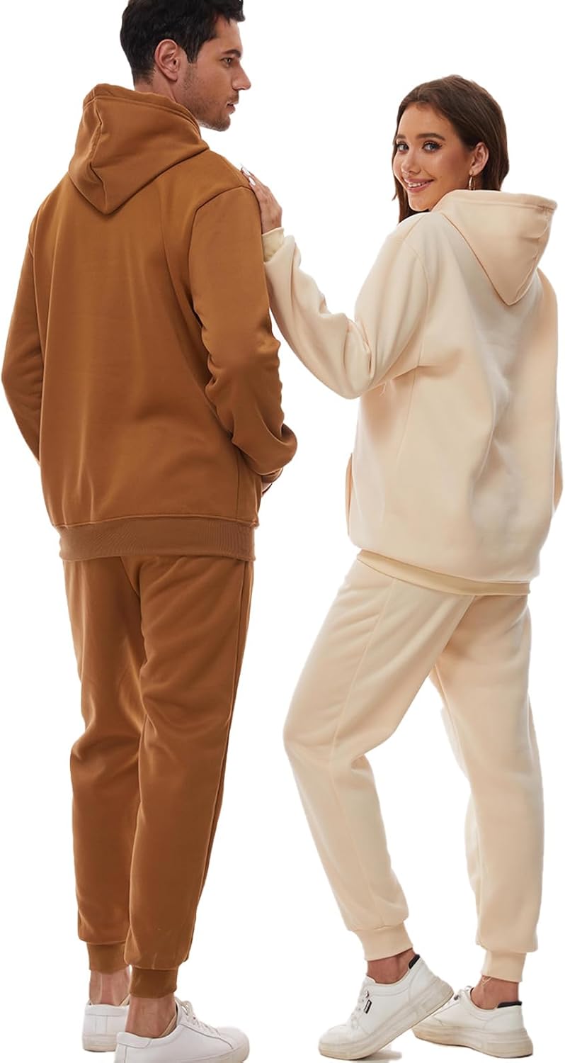 Hooded Sweatshirt 2 Pieces Set Casual Athletic Jogging Clothes