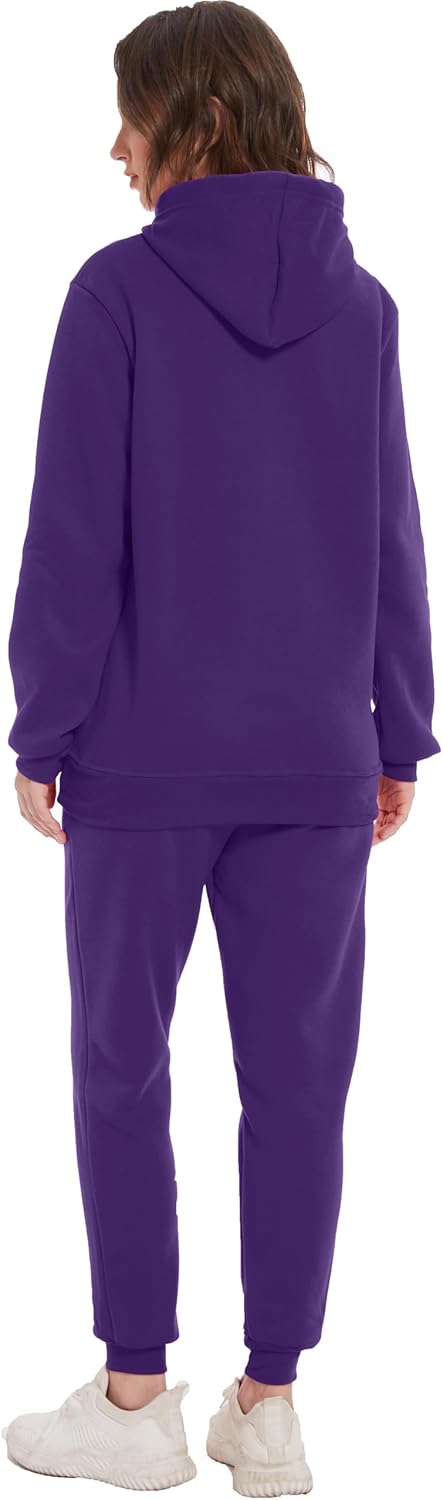 Hooded Sweatshirt 2 Pieces Set Casual Athletic Jogging Clothes