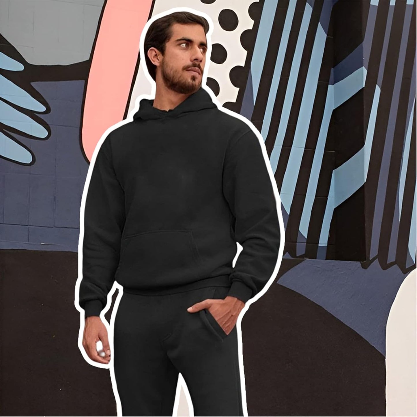 2 Pcs Hoodie Jogger Sweatsuits
