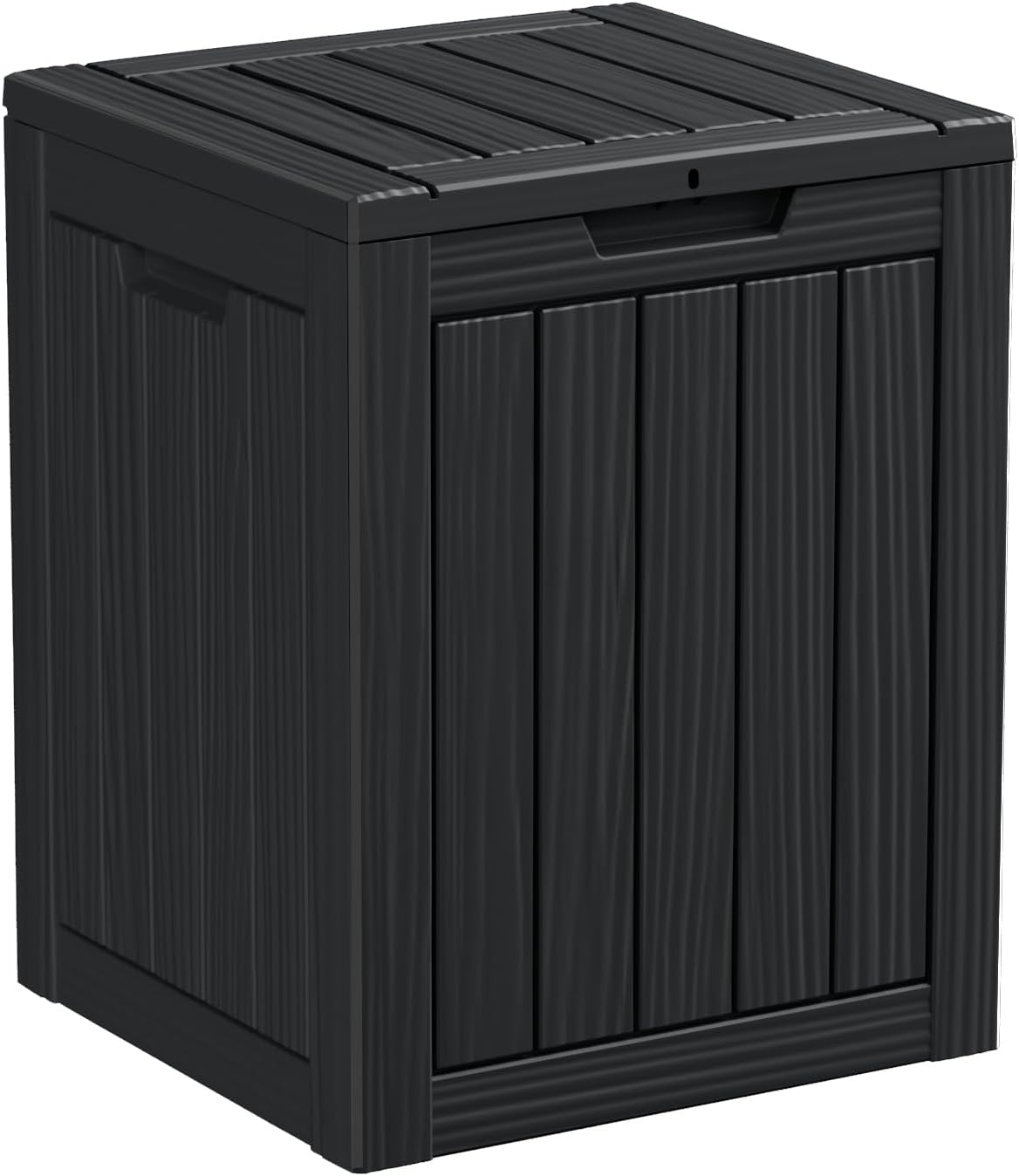 100 Gallon Resin Deck Box Lockable Waterproof Outdoor Storage Black