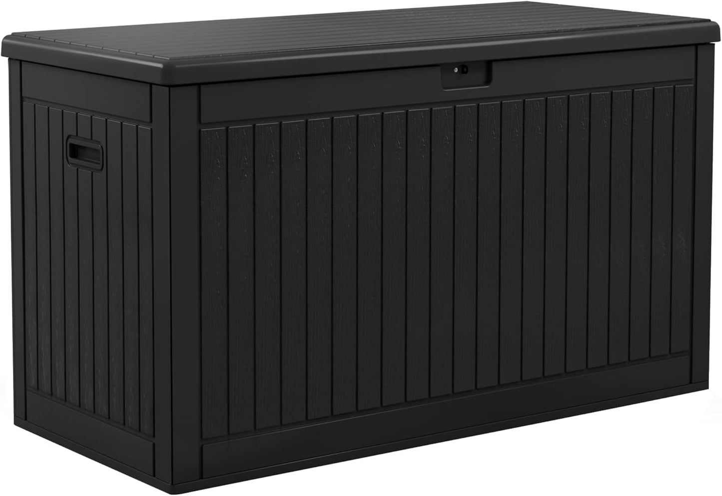 260 Gallon XXL Deck Box Outdoor Resin Lockable Water Resistant Storage Brown