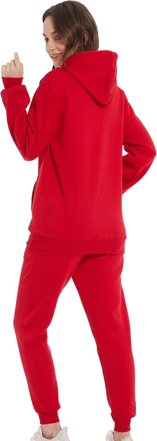 Hooded Sweatshirt 2 Pieces Set Casual Athletic Jogging Clothes