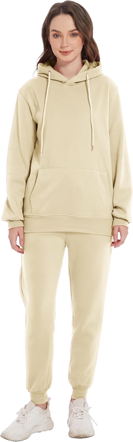 Hooded Sweatshirt 2 Pieces Set Casual Athletic Jogging Clothes