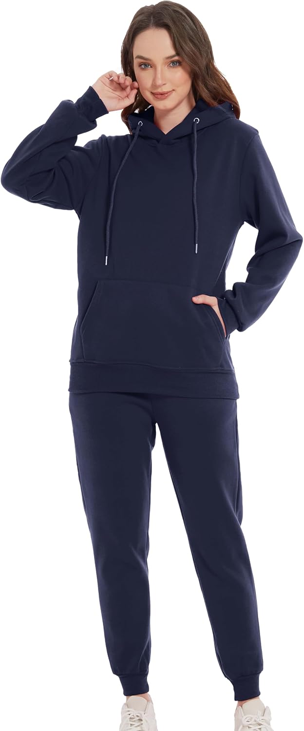 Hooded Sweatshirt 2 Pieces Set Casual Athletic Jogging Clothes