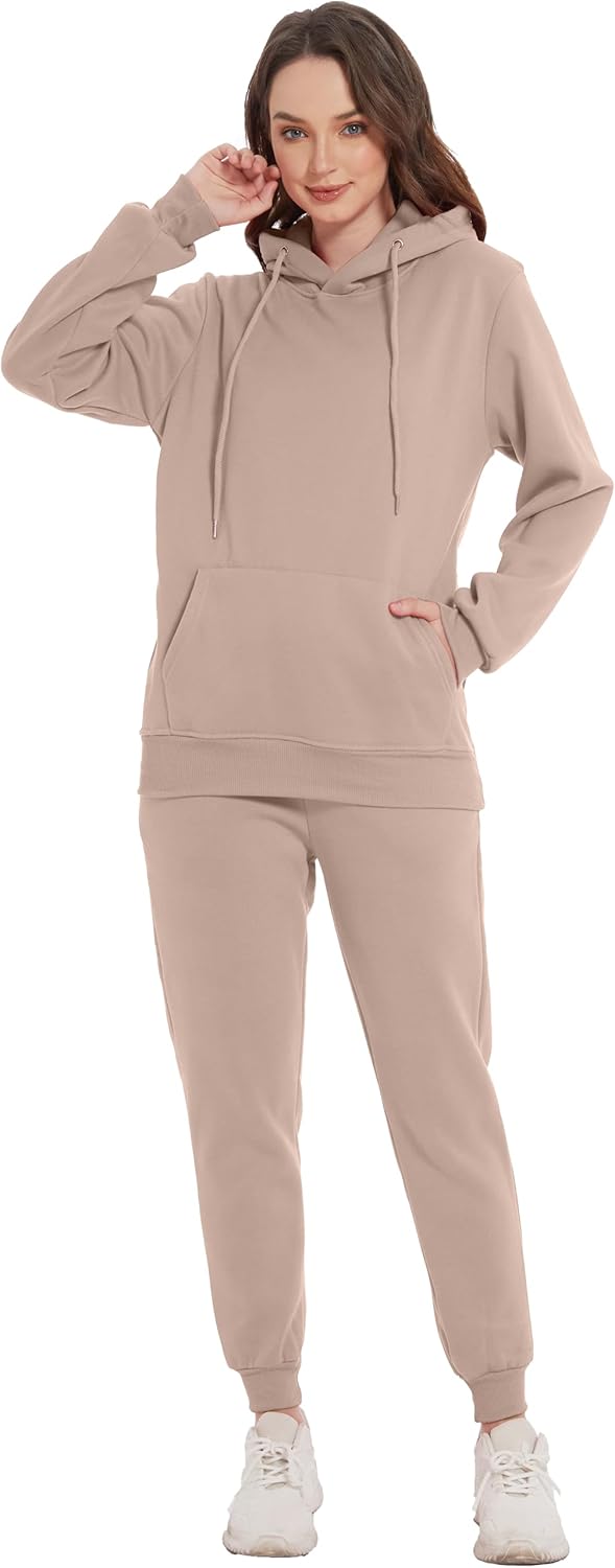 Hooded Sweatshirt 2 Pieces Set Casual Athletic Jogging Clothes