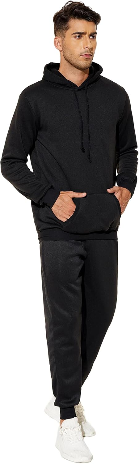 Hooded Sweatshirt 2 Pieces Set Casual Athletic Jogging Clothes