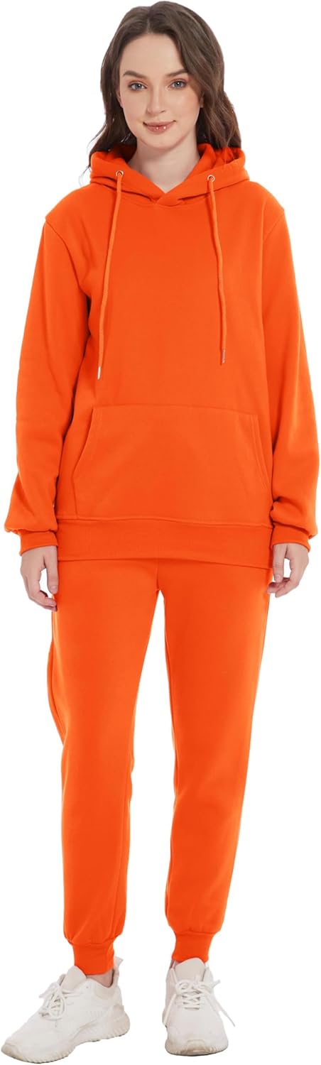 Hooded Sweatshirt 2 Pieces Set Casual Athletic Jogging Clothes
