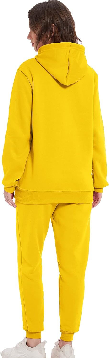 Hooded Sweatshirt 2 Pieces Set Casual Athletic Jogging Clothes