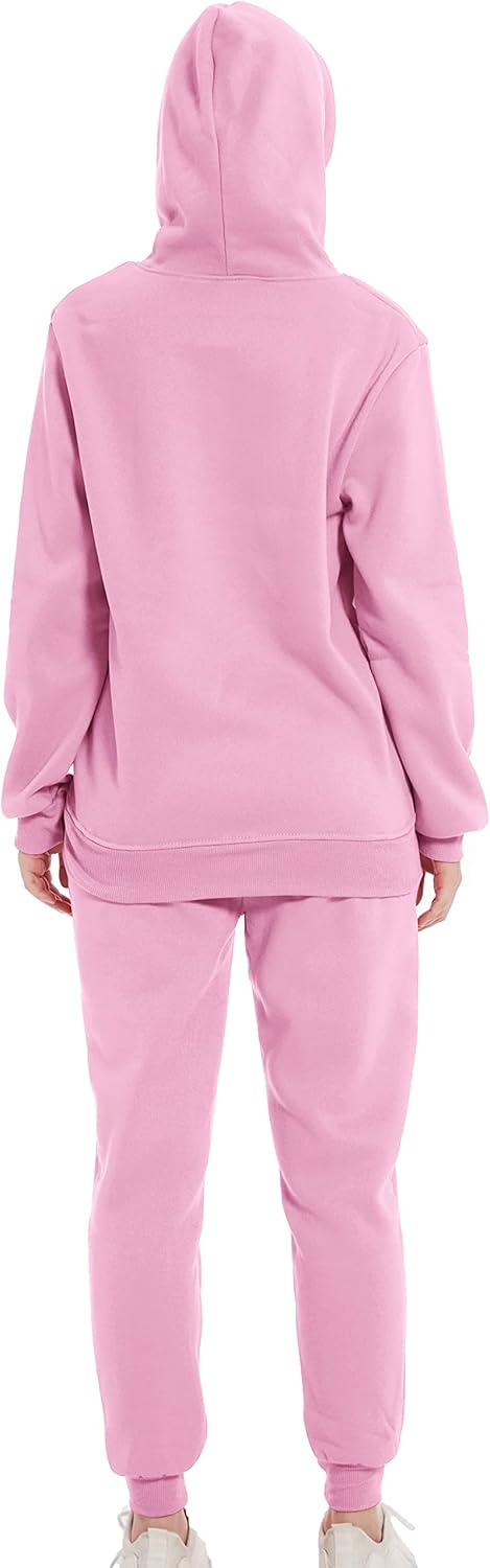 Hooded Sweatshirt 2 Pieces Set Casual Athletic Jogging Clothes