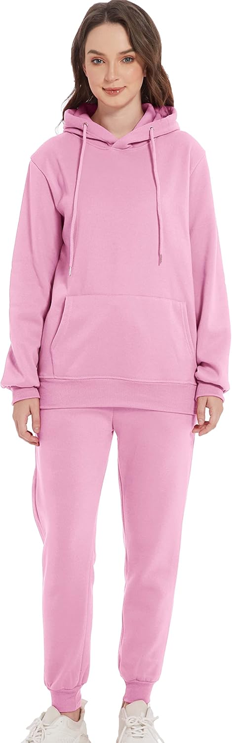 Hooded Sweatshirt 2 Pieces Set Casual Athletic Jogging Clothes