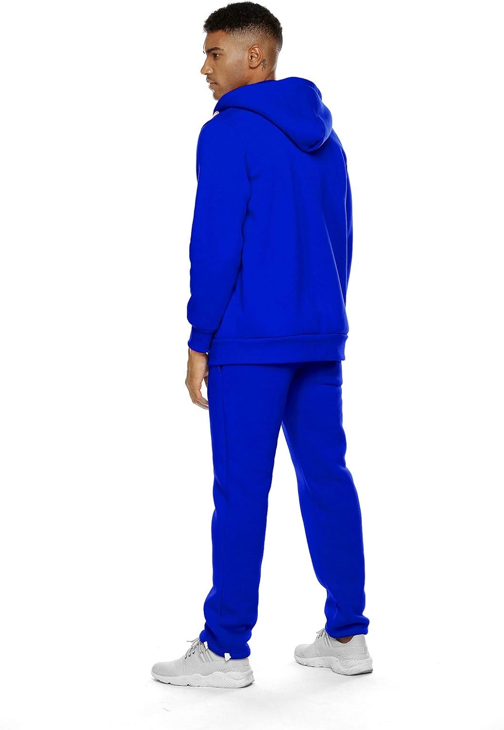 2 Piece Casual Sweat Jogging Suit Set Athletic Full Zip Hoodies
