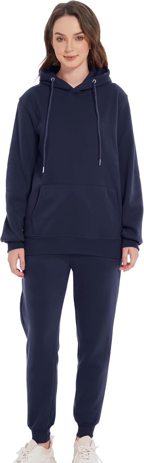 Hooded Sweatshirt 2 Pieces Set Casual Athletic Jogging Clothes