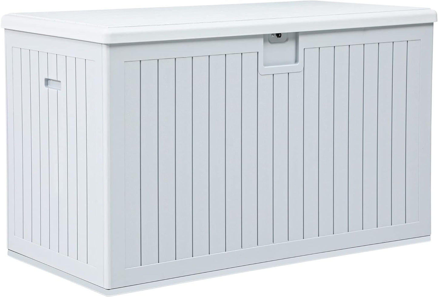 260 Gallon XXL Deck Box Outdoor Resin Lockable Water Resistant Storage Brown