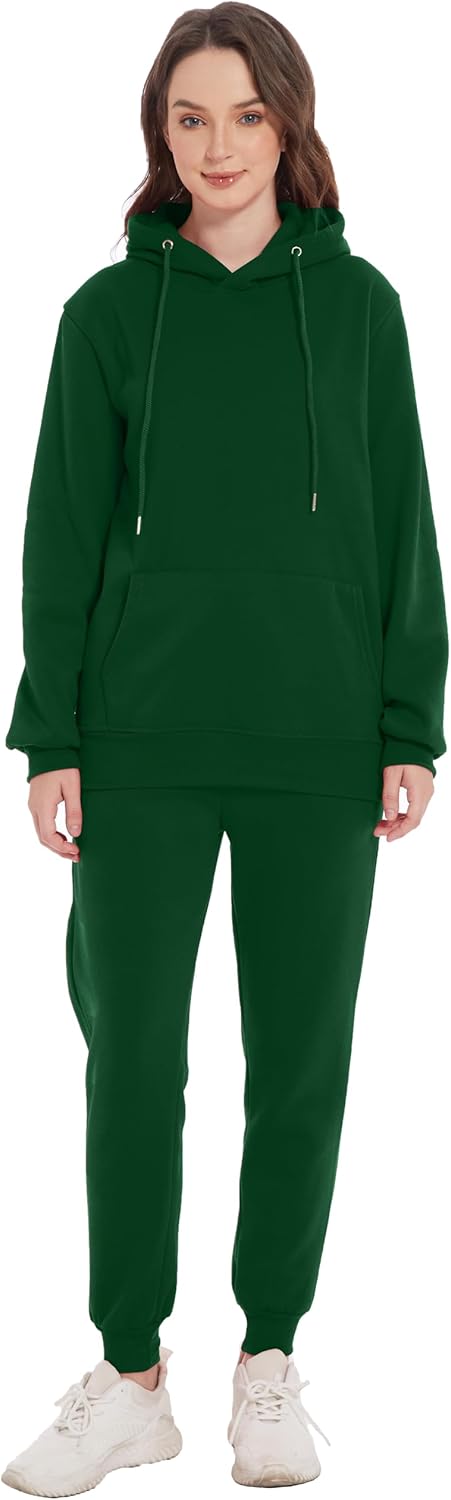 Hooded Sweatshirt 2 Pieces Set Casual Athletic Jogging Clothes
