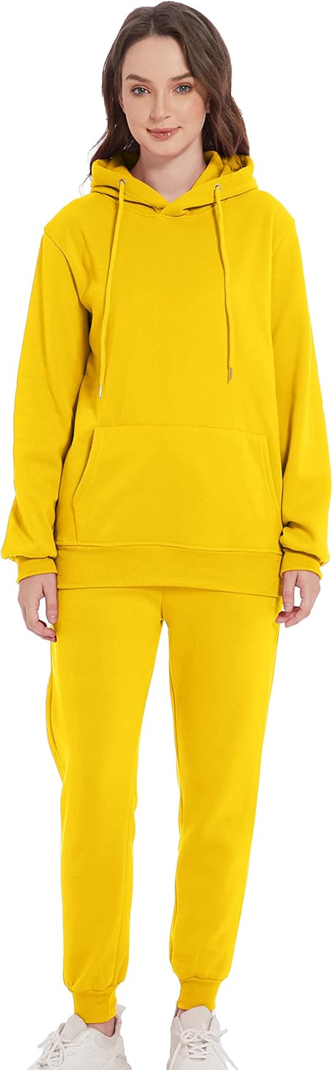 Hooded Sweatshirt 2 Pieces Set Casual Athletic Jogging Clothes