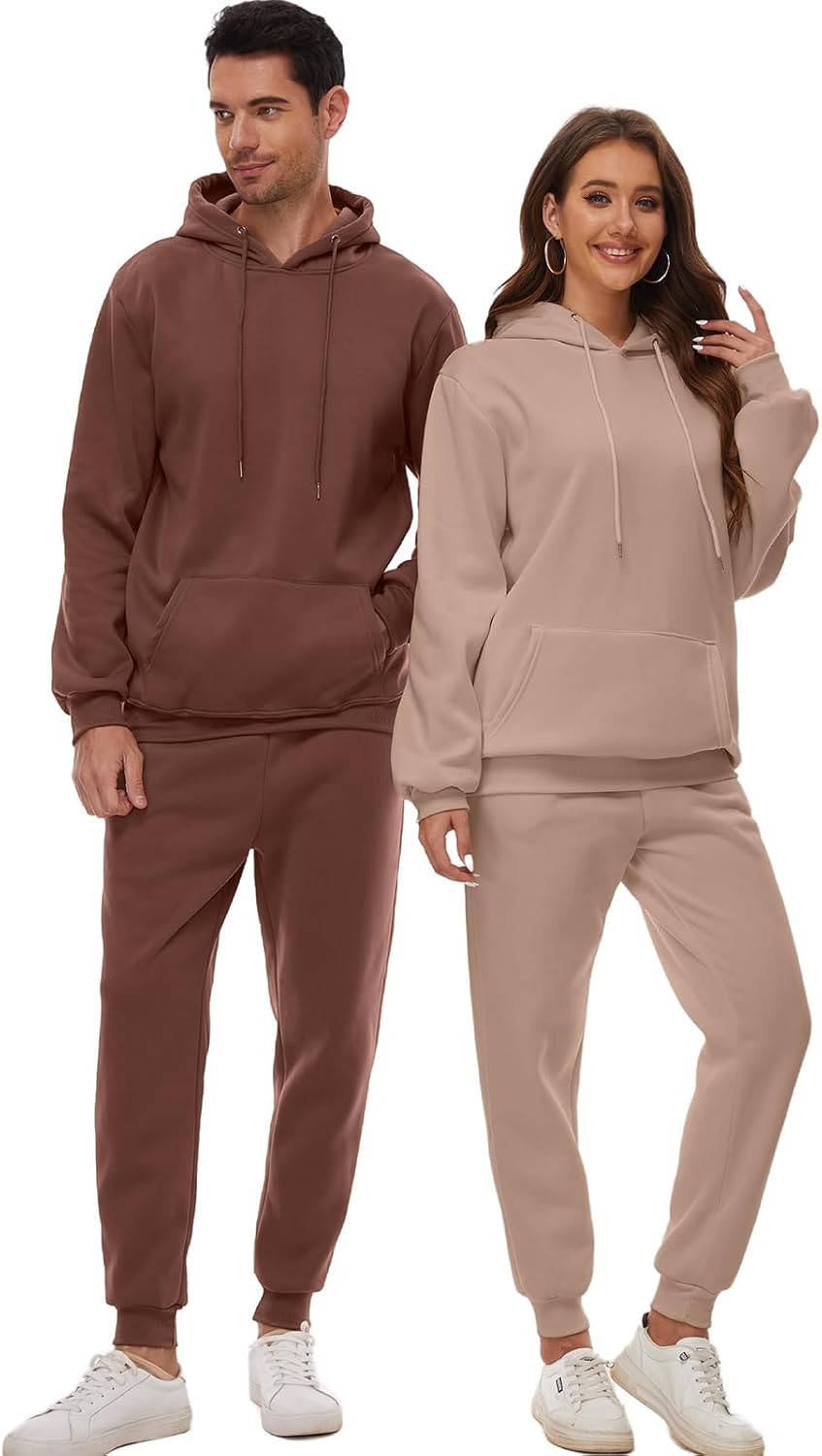 Hooded Sweatshirt 2 Pieces Set Casual Athletic Jogging Clothes