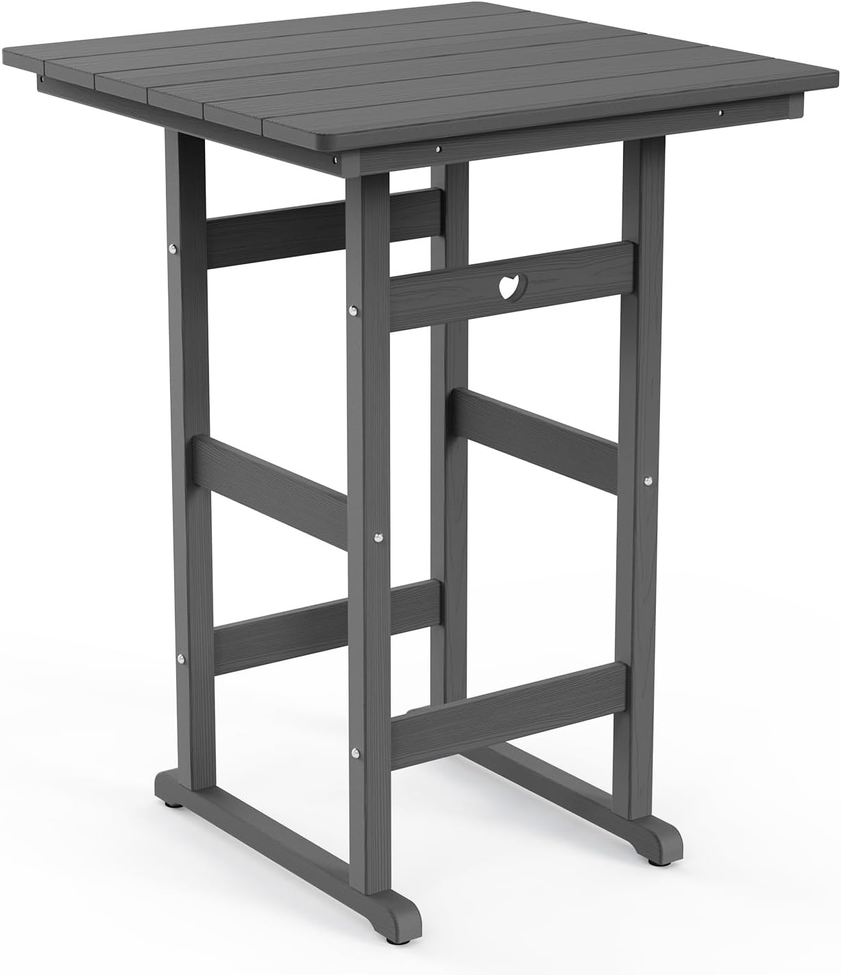 3 Piece Bar Height Patio Table and Chairs Set Weather Resistant HDPE Navy