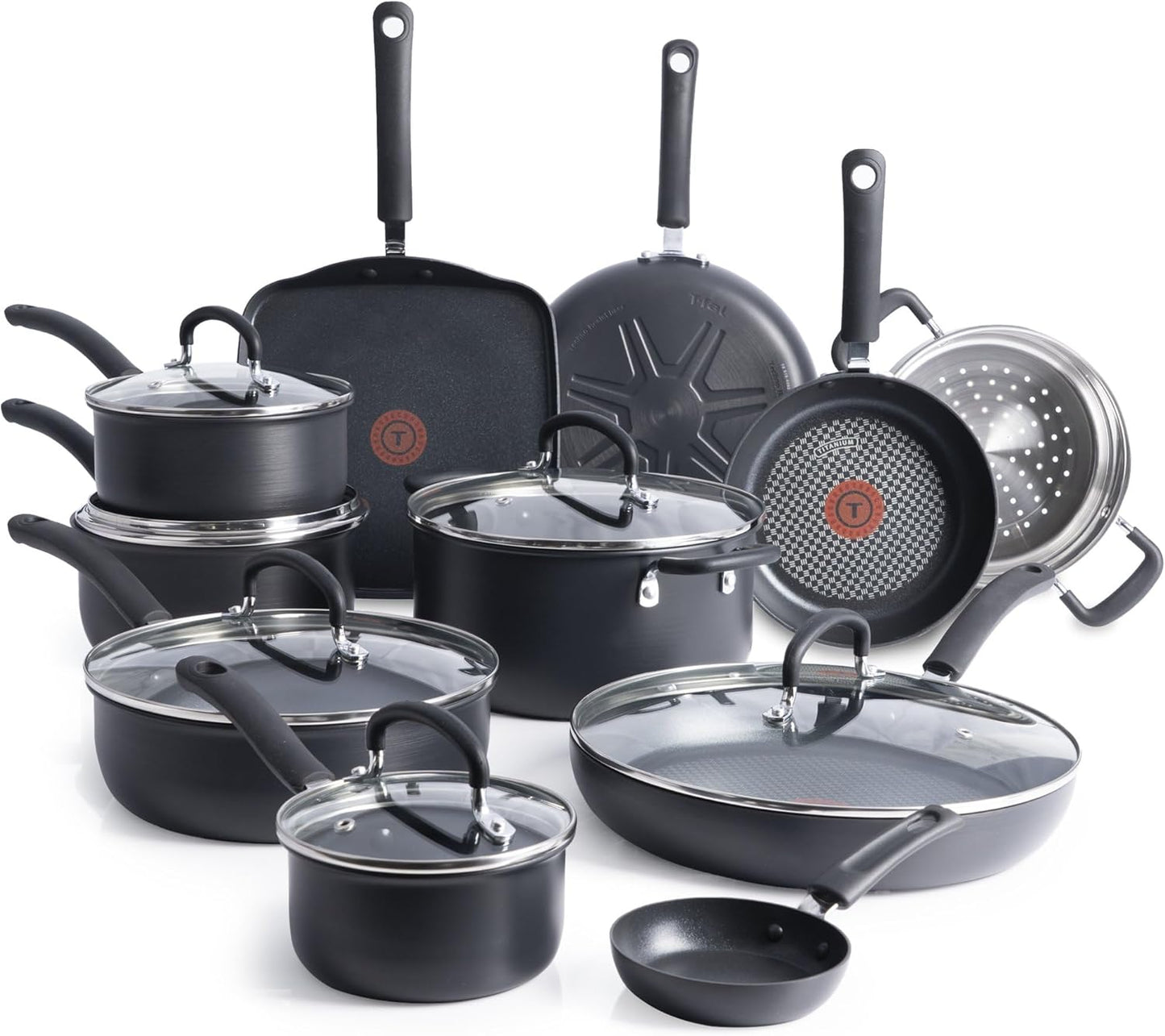14 Piece Hard Anodized Nonstick Cookware Set Pots Pans Fry Pans and Dutch Oven