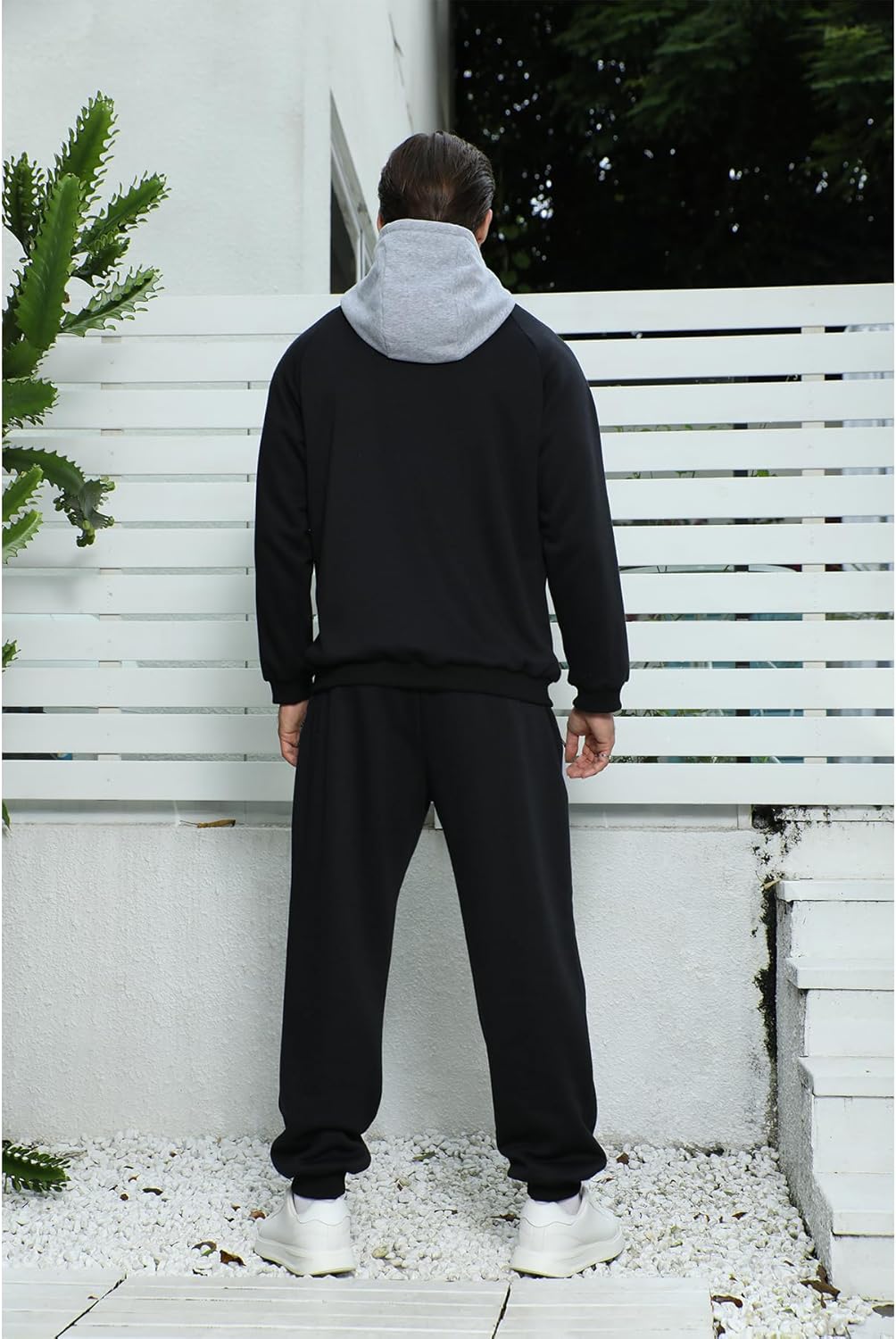 Long Sleeve Full-Zip Jogging Sweatpants 2 Piece Patchwork Sportsuits