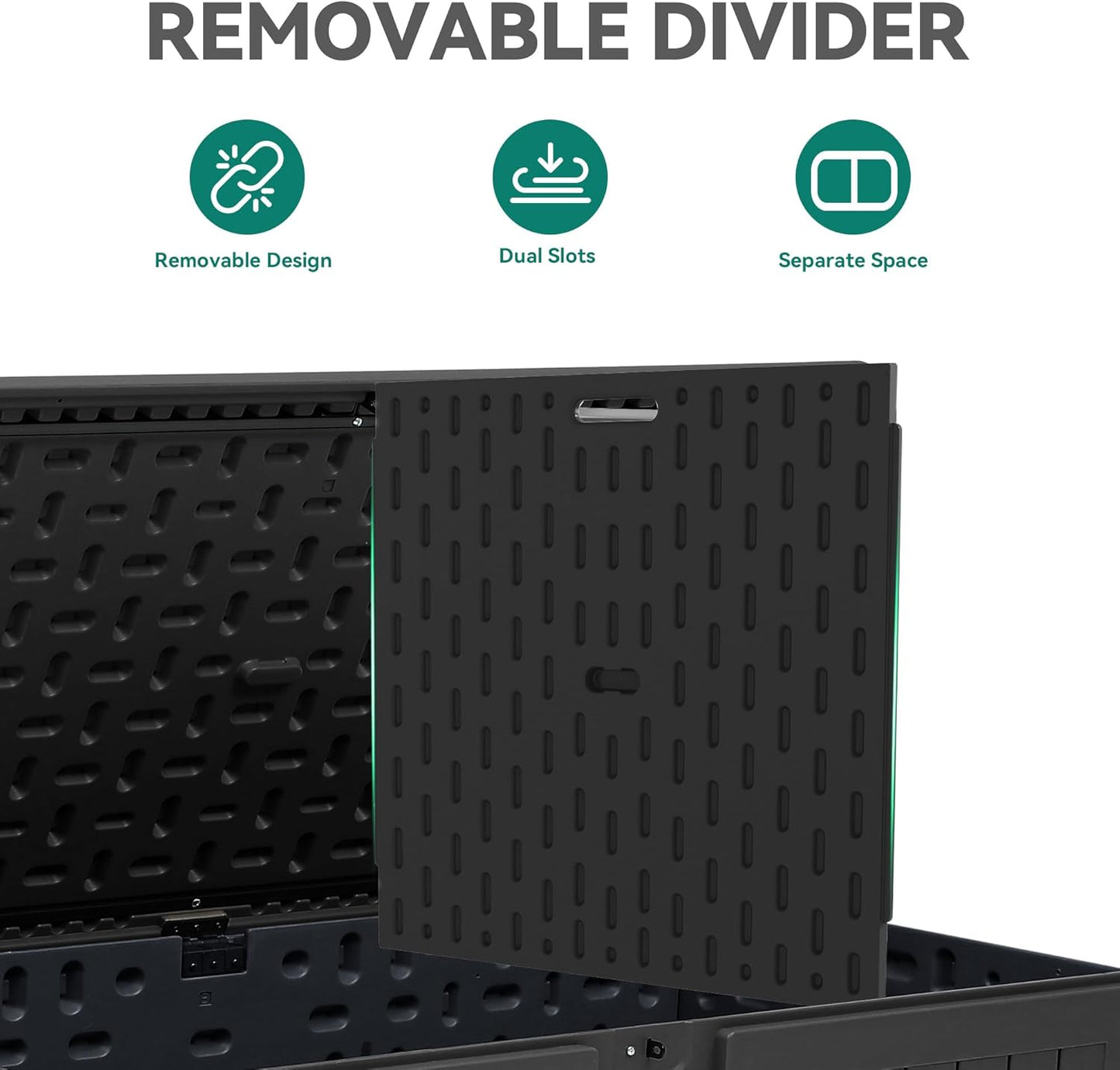 260 Gallon XXL Deck Box Outdoor Resin Lockable Water Resistant Storage Brown