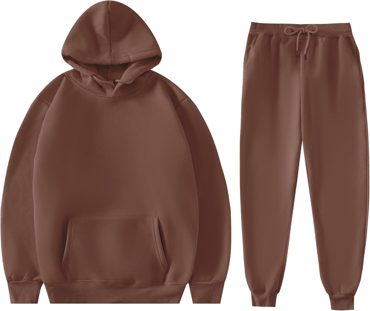 Hooded Sweatshirt 2 Pieces Set Casual Athletic Jogging Clothes