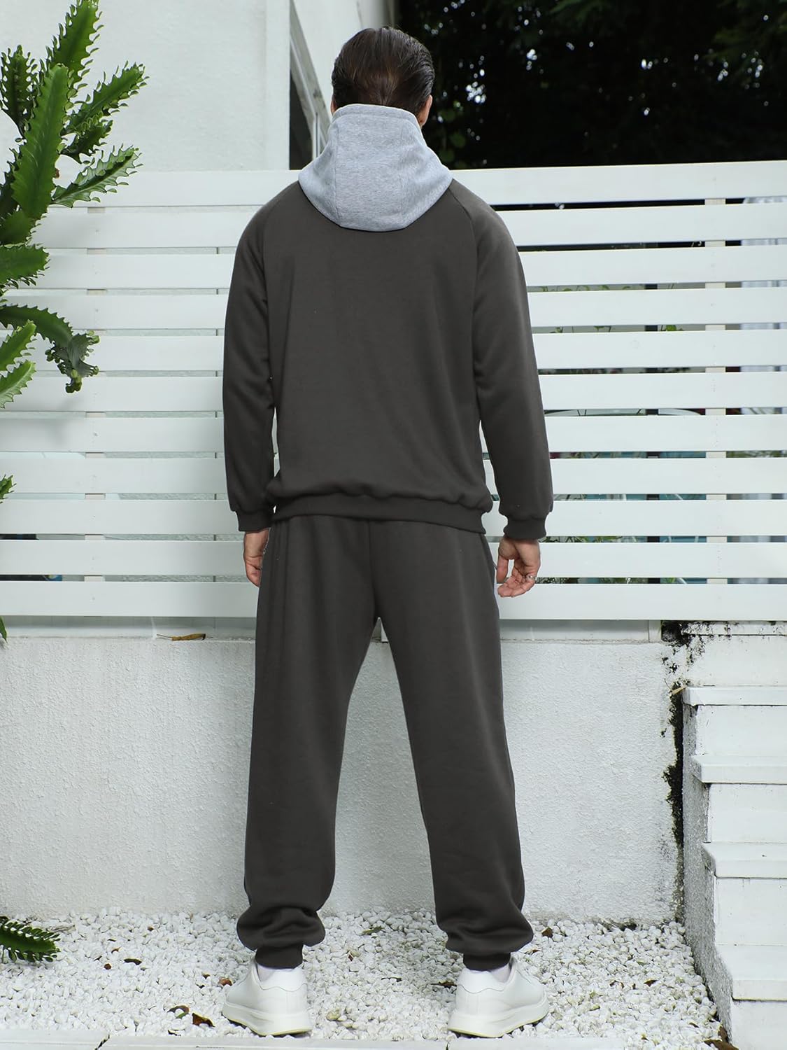 Long Sleeve Full-Zip Jogging Sweatpants 2 Piece Patchwork Sportsuits