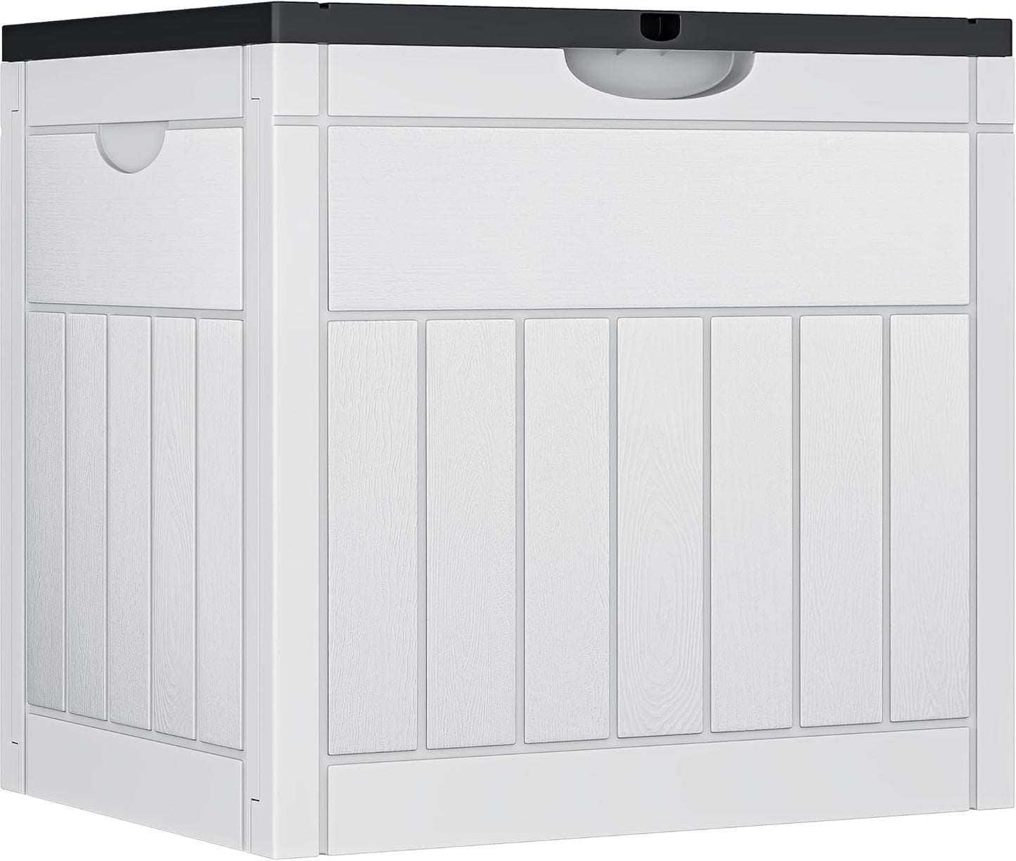 100 Gallon Resin Deck Box Weather Resistant Lockable Outdoor Storage Taupe