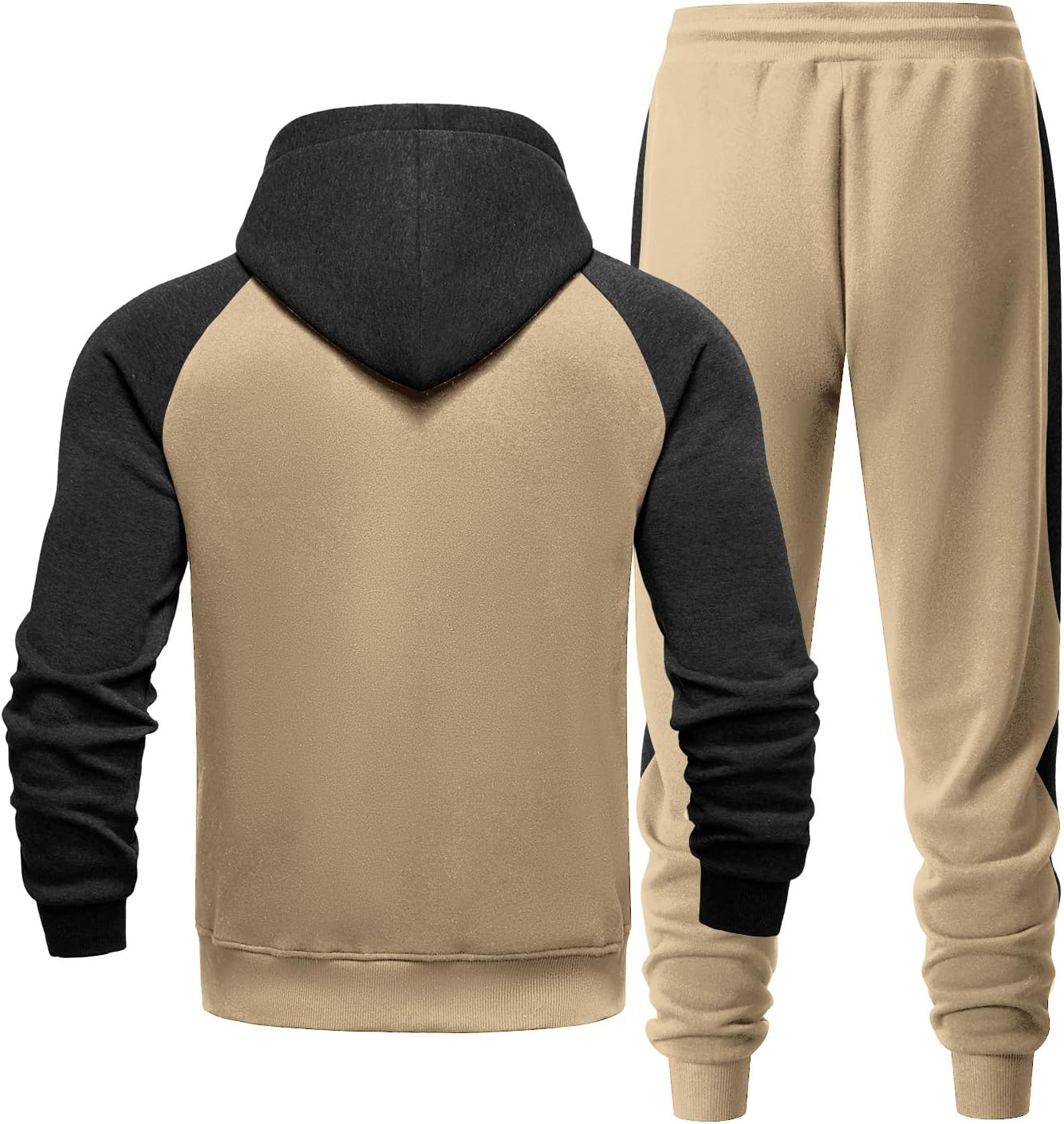 Men's Tracksuit 2 Pieces Set Zip Up Hoodie Outfit with Pockets