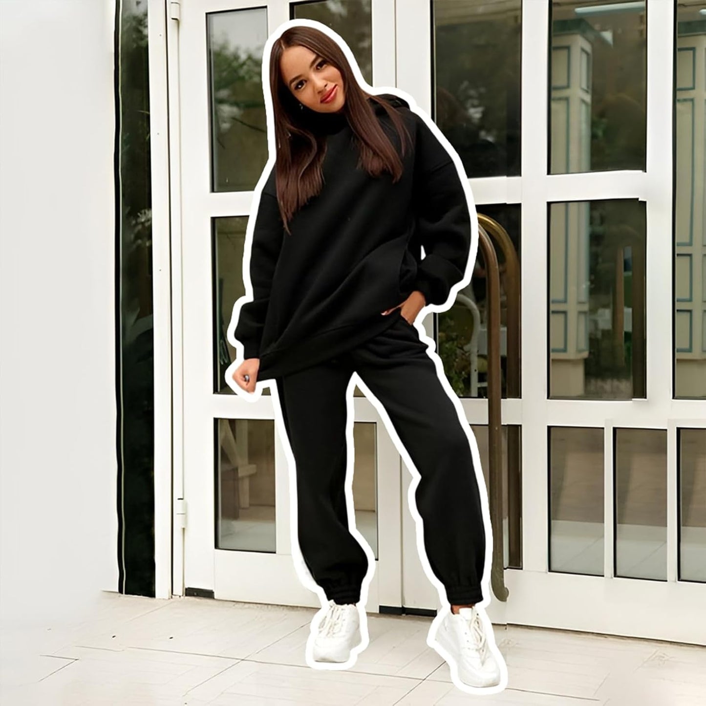 2 Pcs Hoodie Jogger Sweatsuits