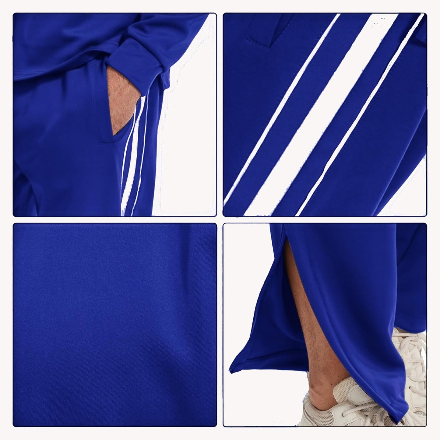 2 Piece Casual Sweat Jogging Suit Set Athletic Full Zip Hoodies