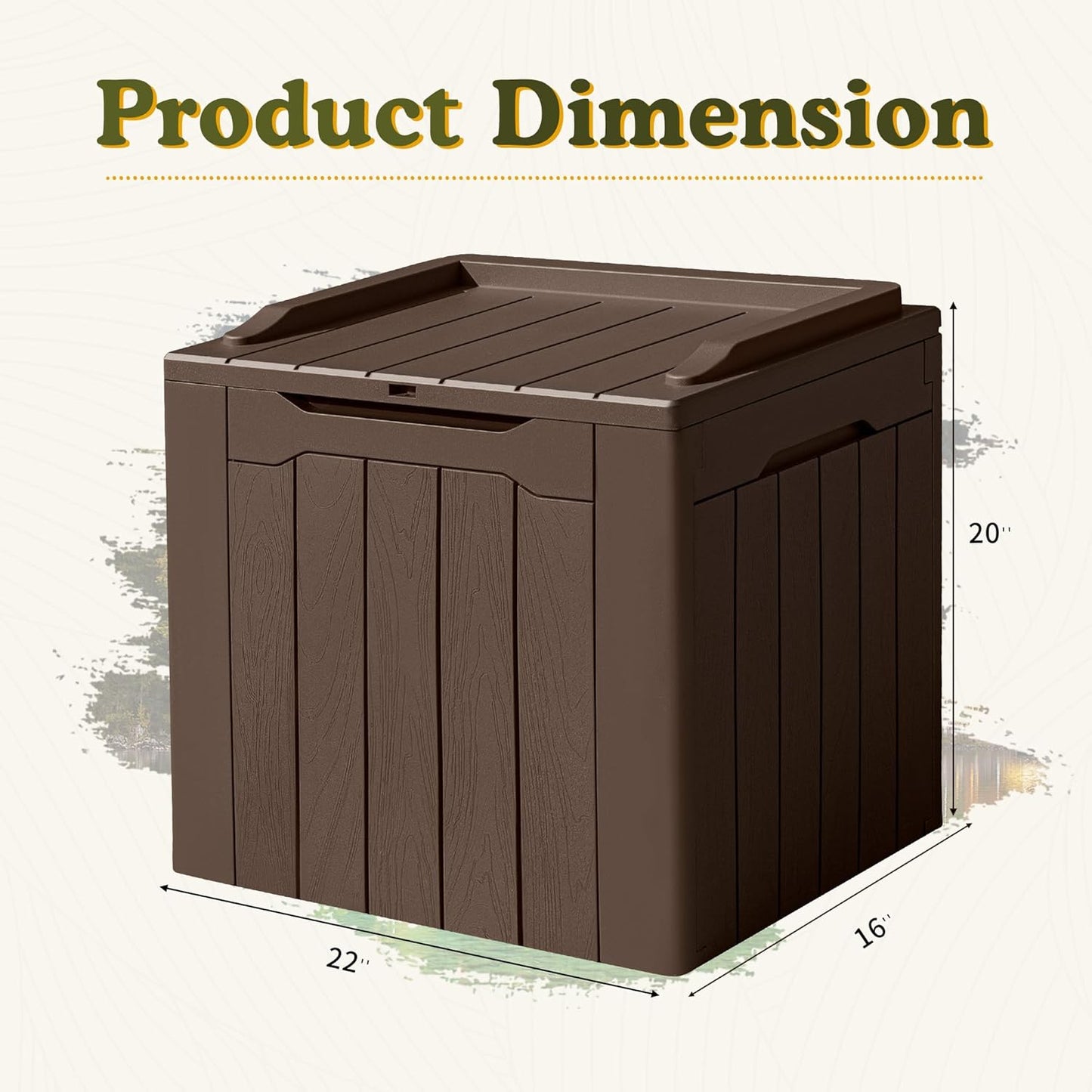 100 Gallon Large Resin Deck Box Waterproof Lockable Outdoor Storage Black