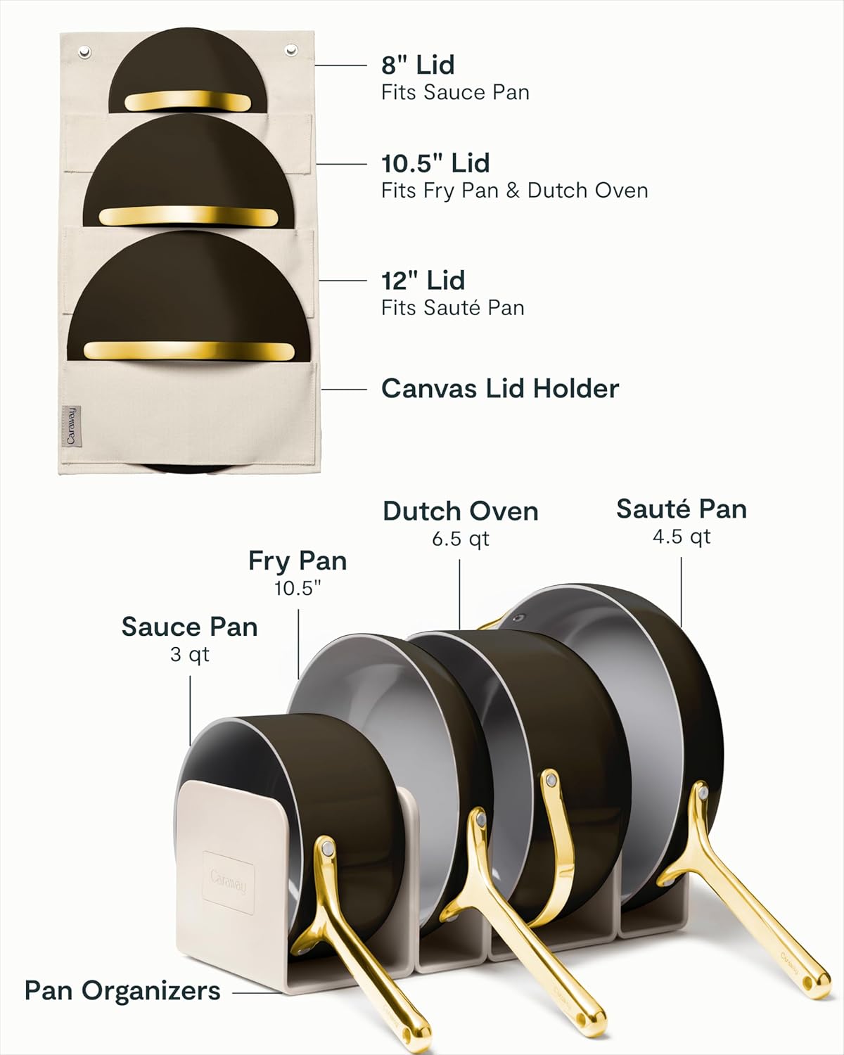 12 Piece Nonstick Ceramic Cookware Set Pots Pans Lids and Kitchen Storage Black