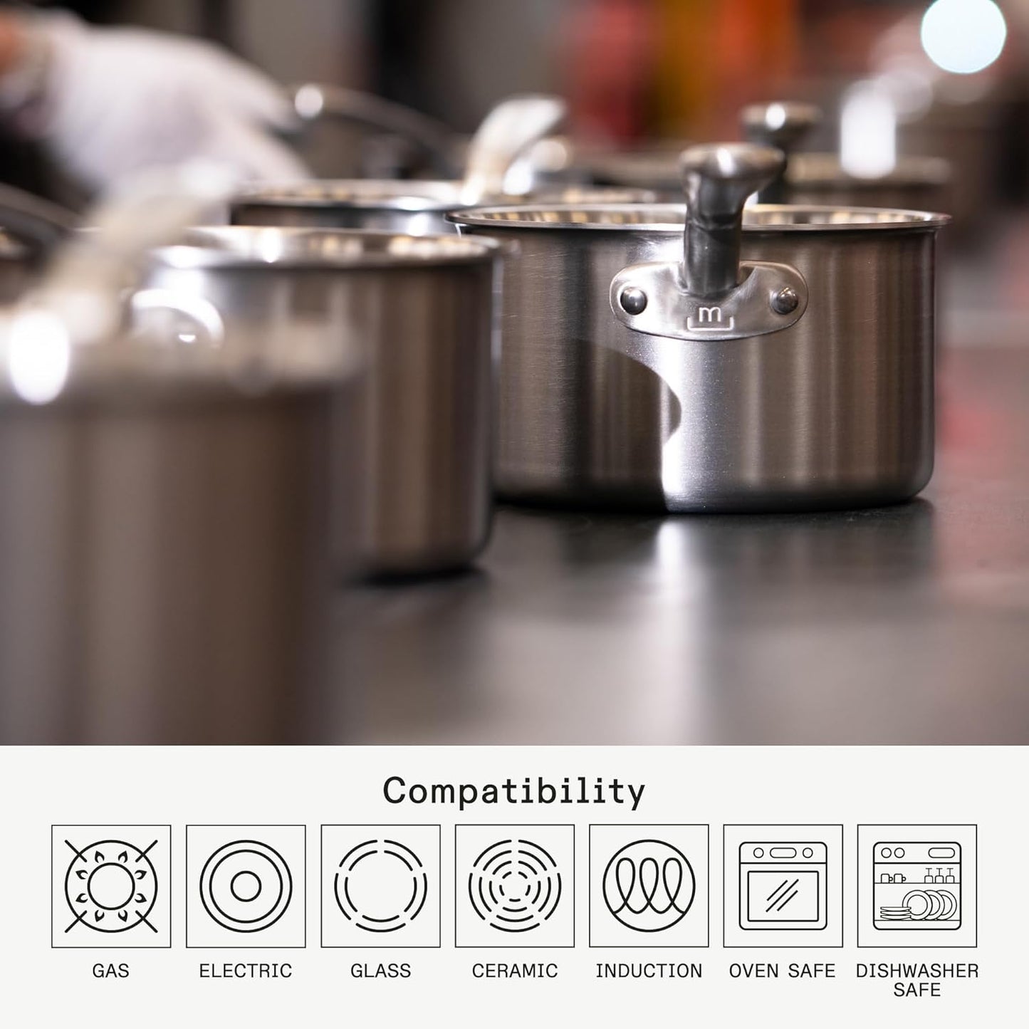 10 Piece Stainless Steel Cookware Set Frying Pans Saucepans Saucier Stock Pot
