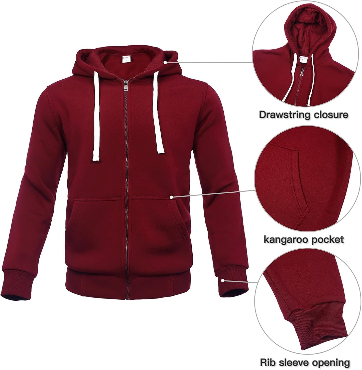 2 Piece Casual Sweat Jogging Suit Set Athletic Full Zip Hoodies