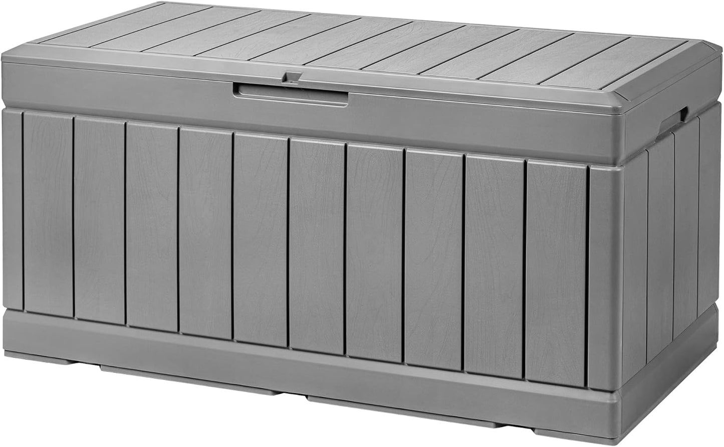 100 Gallon Large Resin Deck Box Waterproof Lockable Outdoor Storage Black