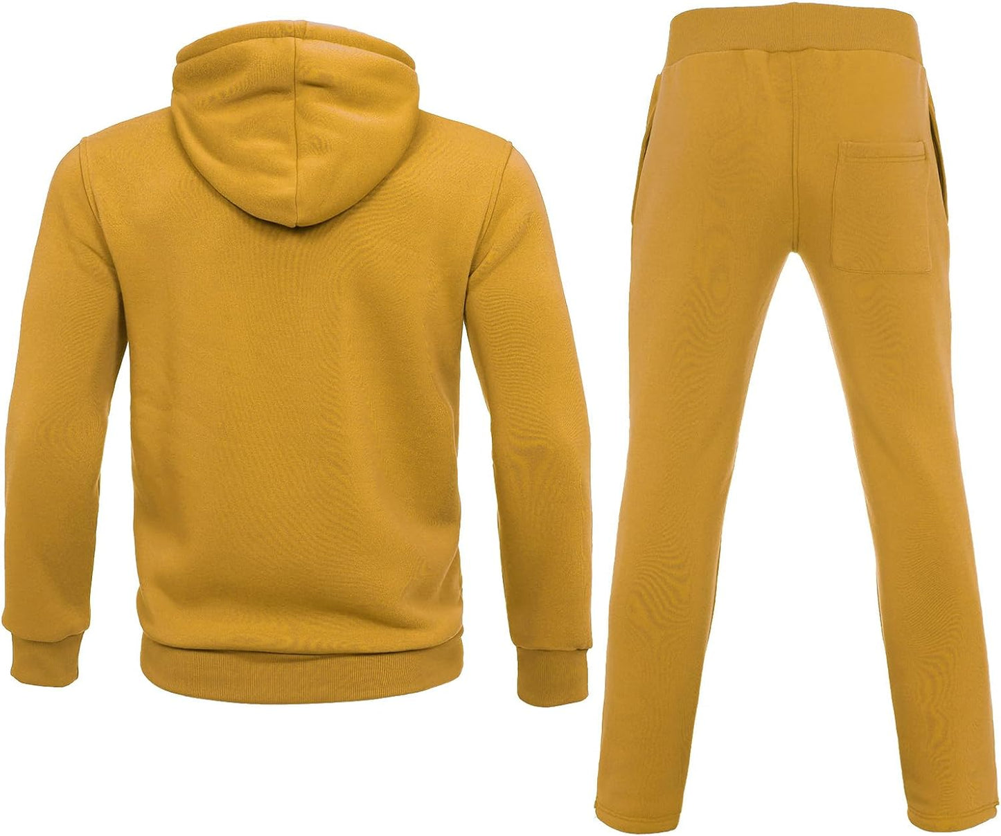 2 Piece Casual Sweat Jogging Suit Set Athletic Full Zip Hoodies