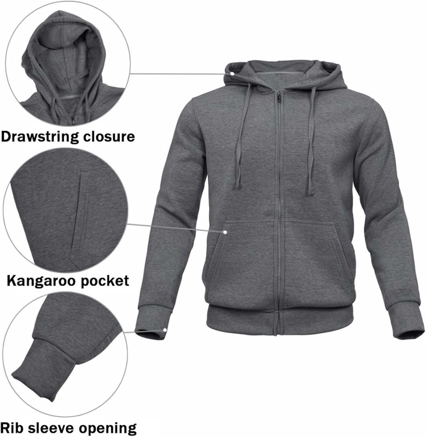 Men's Tracksuits 2 Piece sweatsuits Full Zip Hoodie Sweat suits